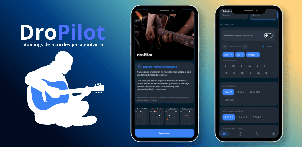 Pantallas de la app DroPilot