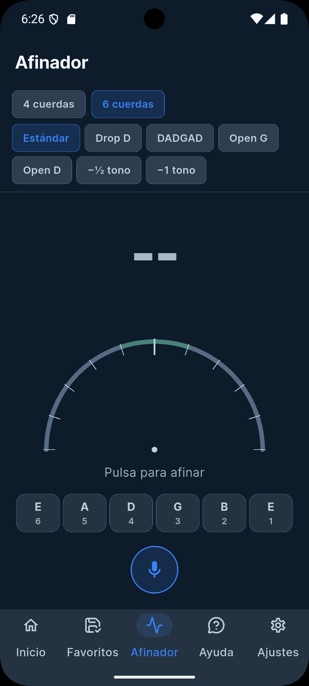 Sección de ayuda con conceptos y funciones