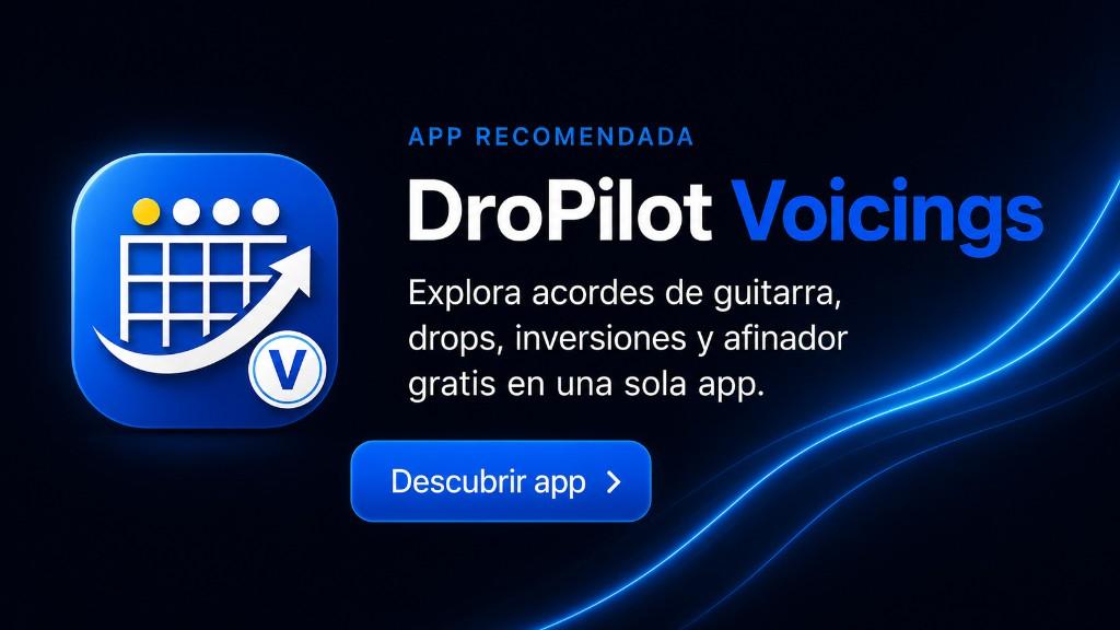 DroPilot Voicings: explora acordes, drops, inversiones y afinador