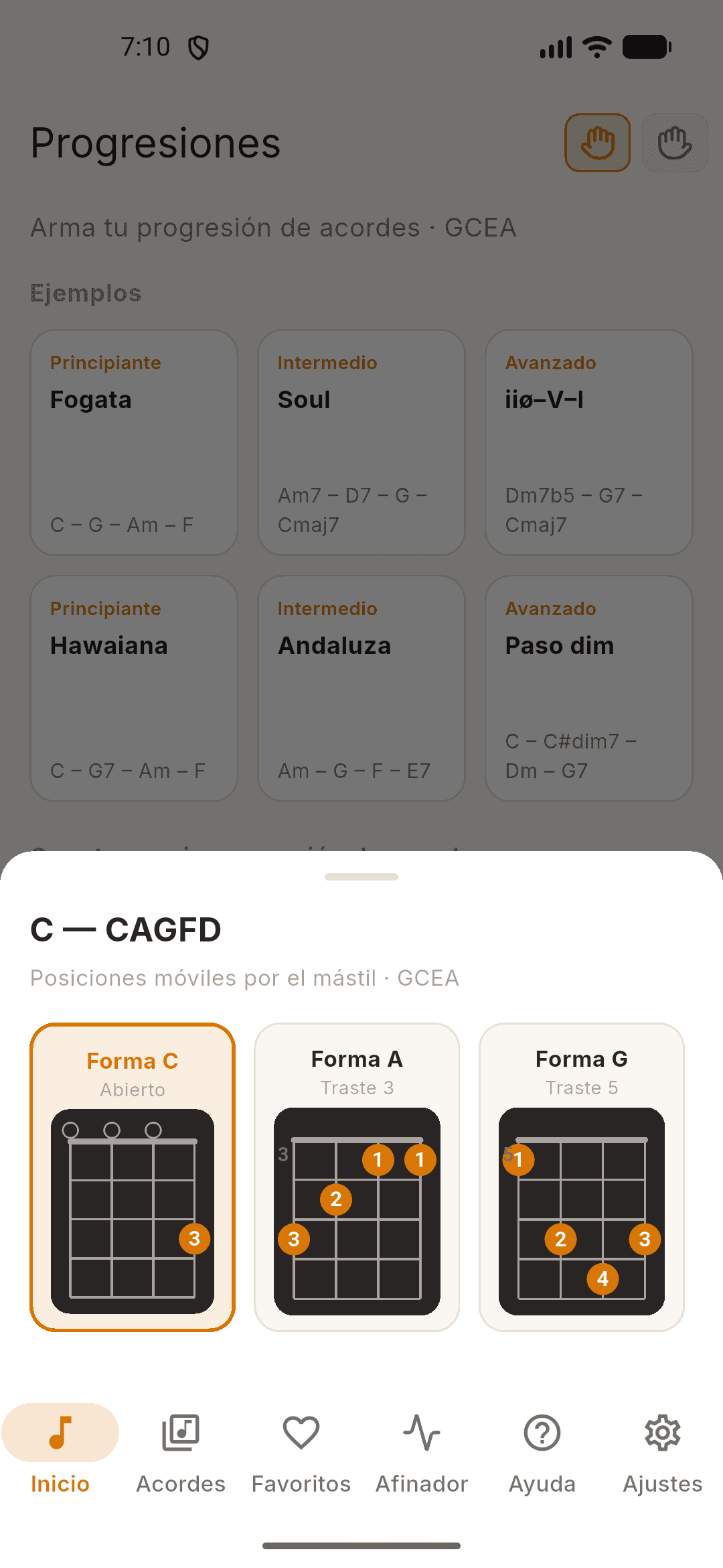 UkeUp: posiciones CAGFD